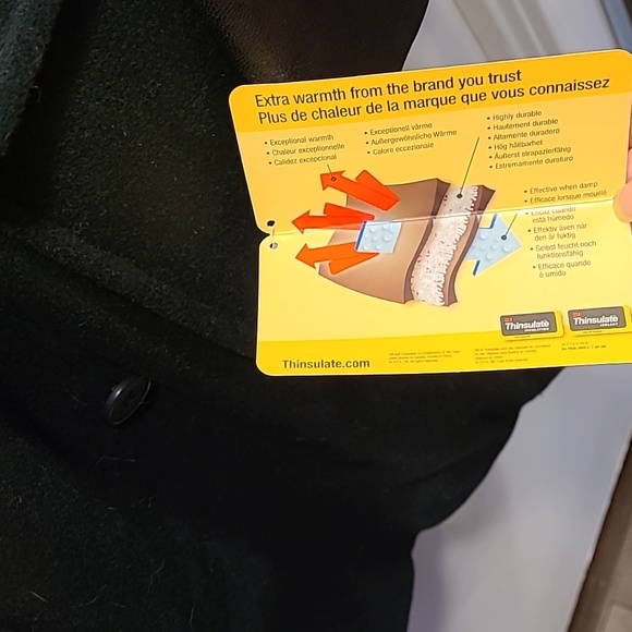 NWT s.S Danier Thinsulate wool coat with fur collar - Picture 5 of 10